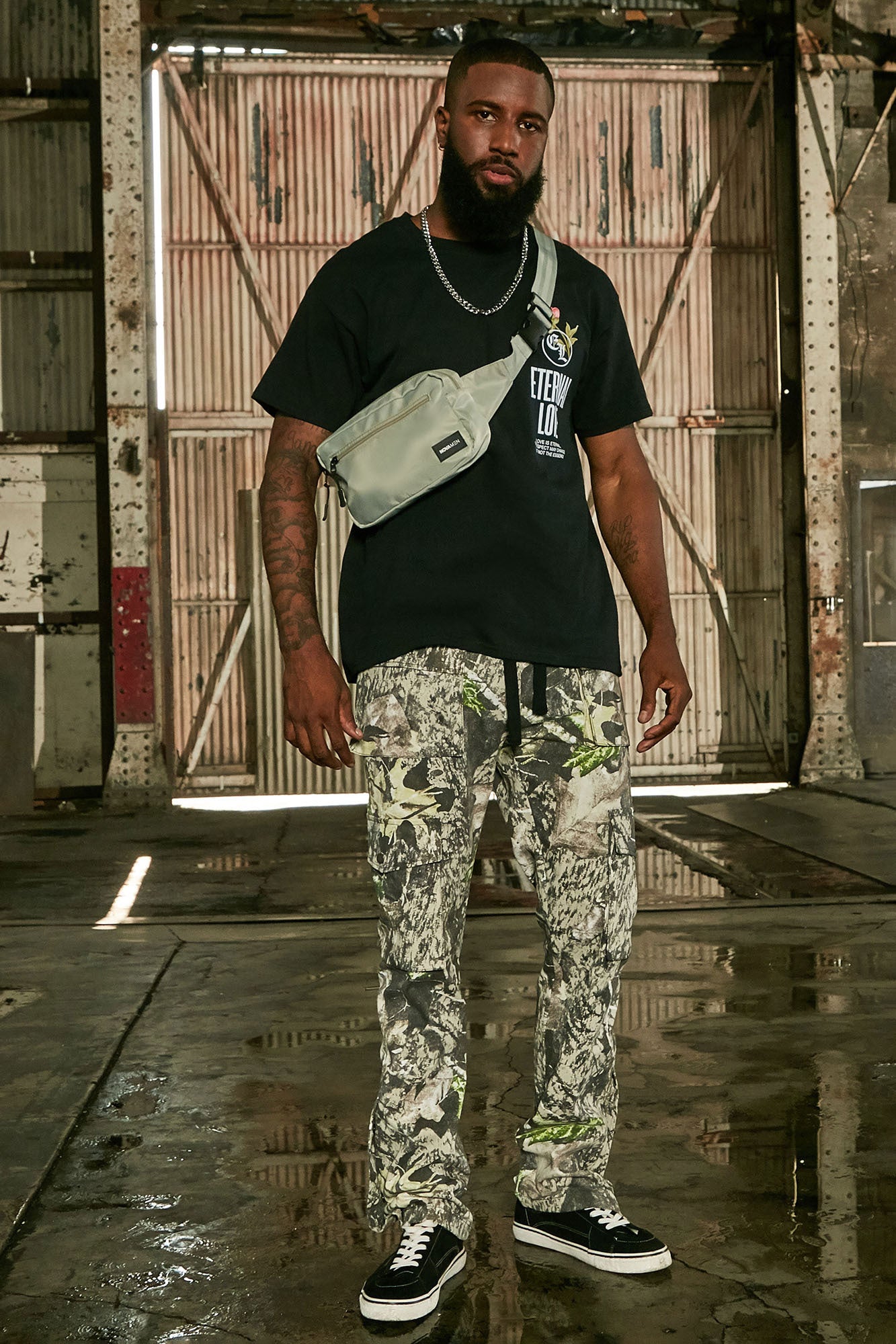 Worker Slim Cargo Pants - Green/combo - Image 7
