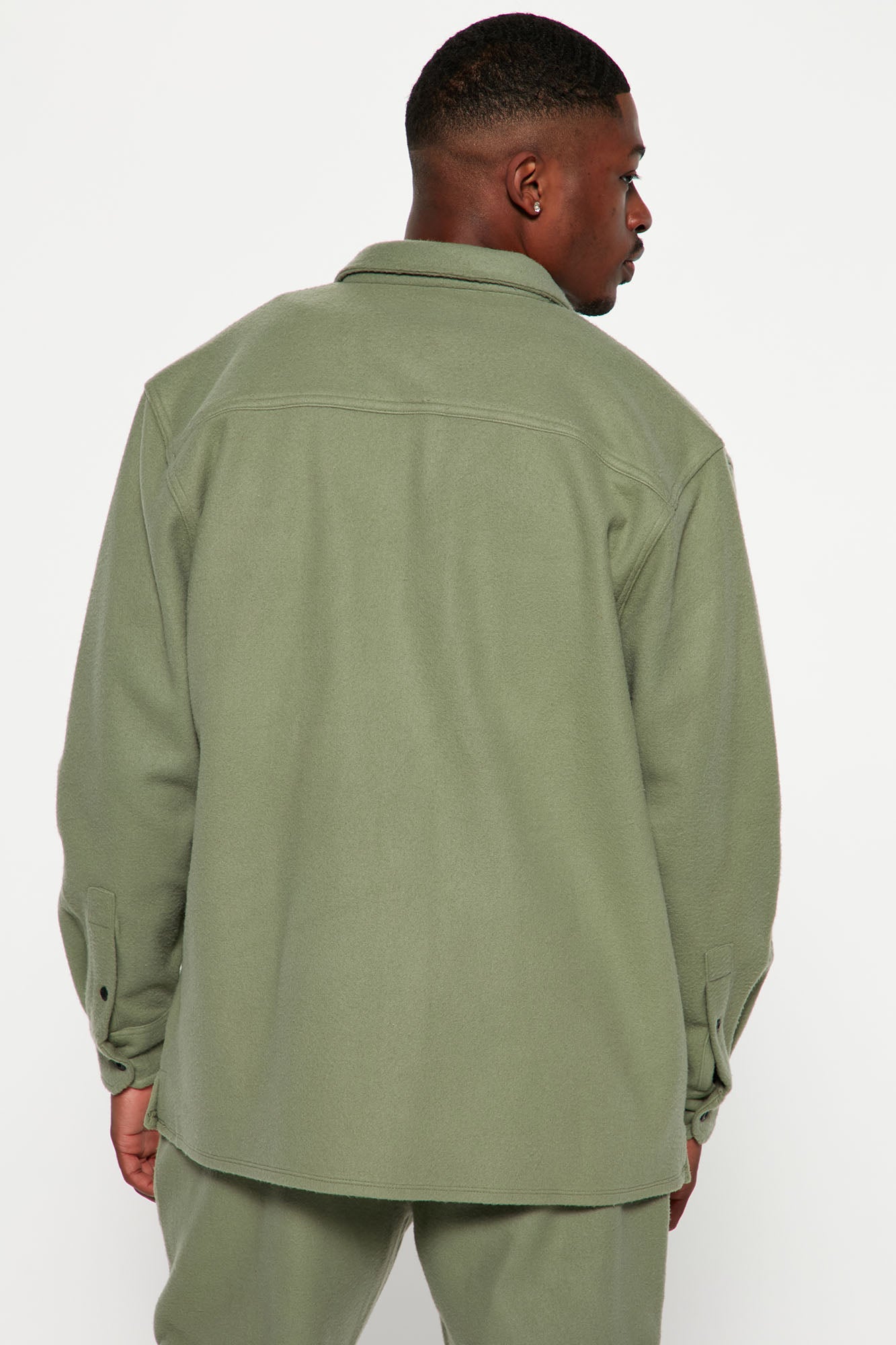 Your Go To Fleece Shacket - Olive - Image 5