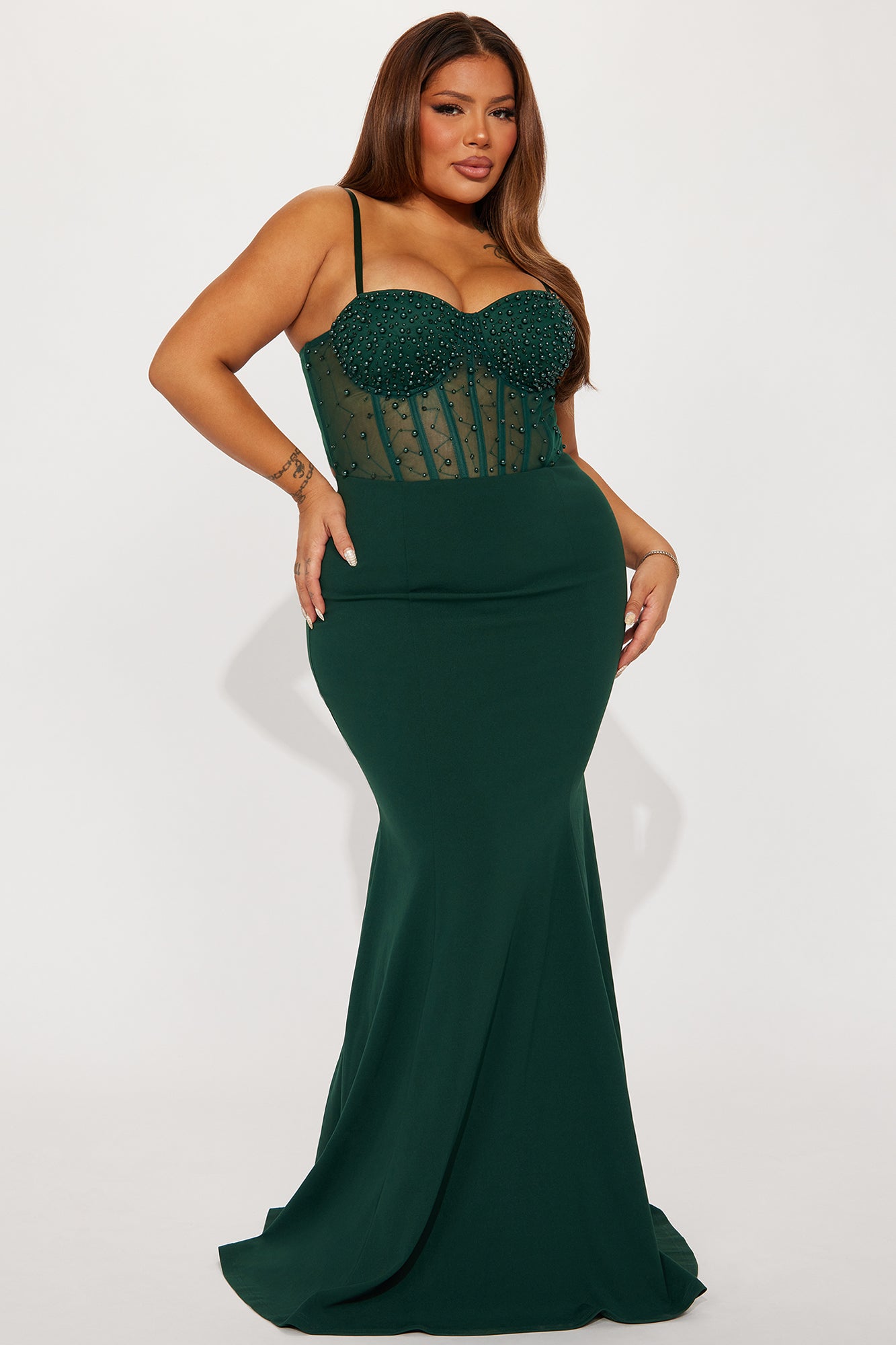 Bella Embellished Gown - Hunter - Image 4