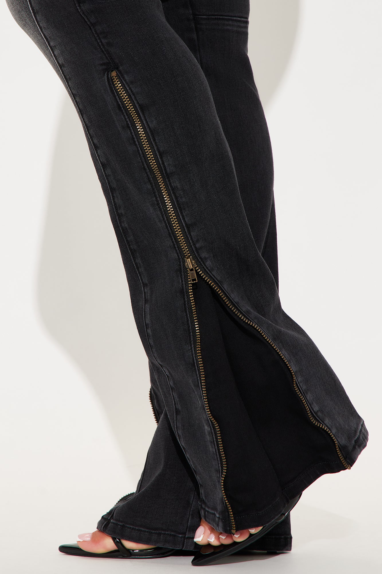 Certified Ten Crossover Moto Bootcut Jeans - Black Wash - Image 3