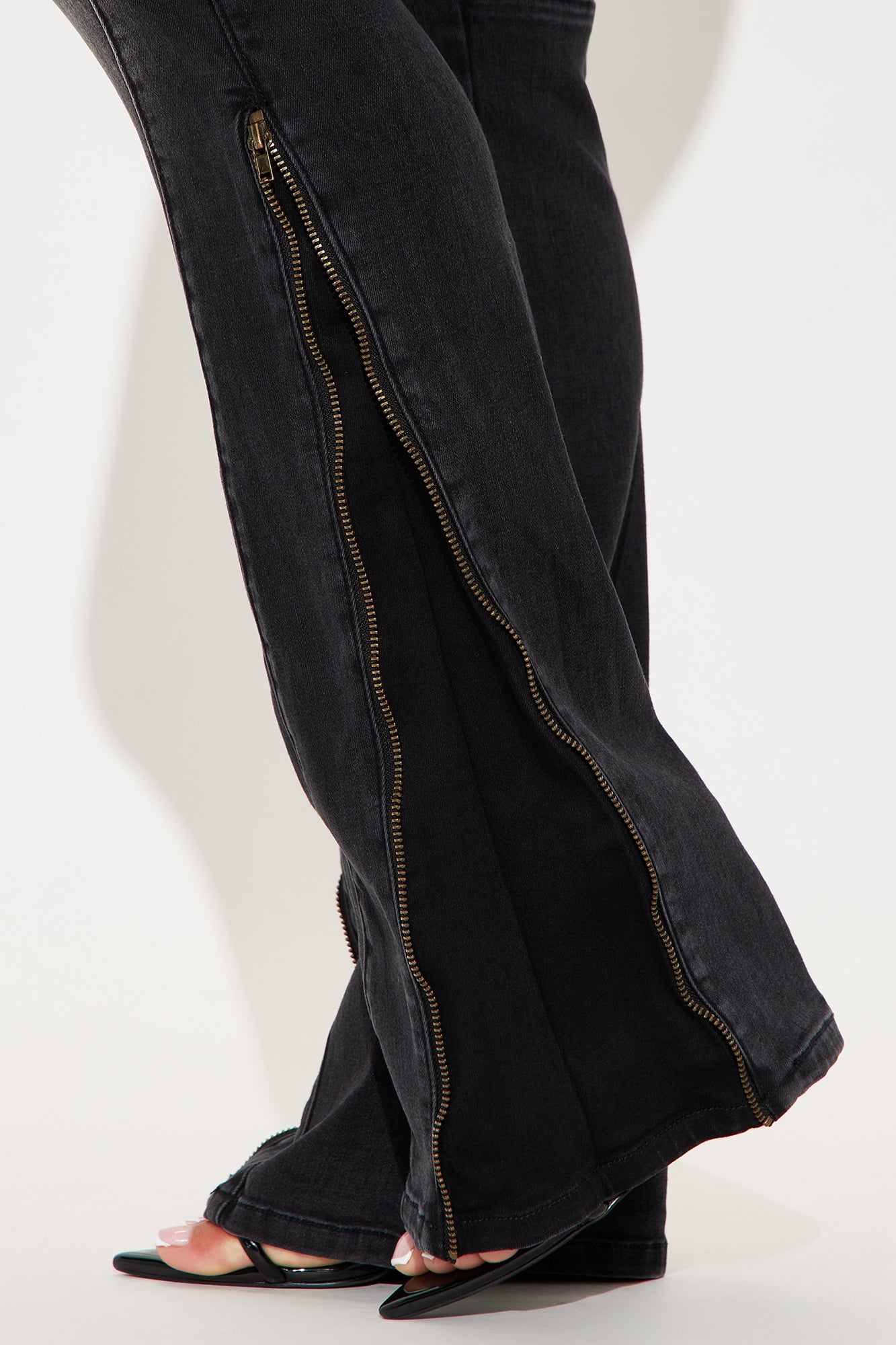 Certified Ten Crossover Moto Bootcut Jeans - Black Wash - Image 4