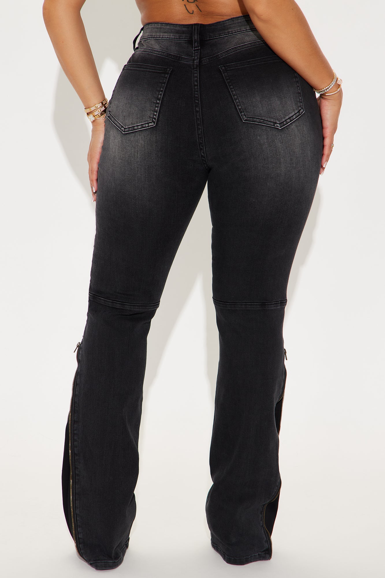 Certified Ten Crossover Moto Bootcut Jeans - Black Wash - Image 5