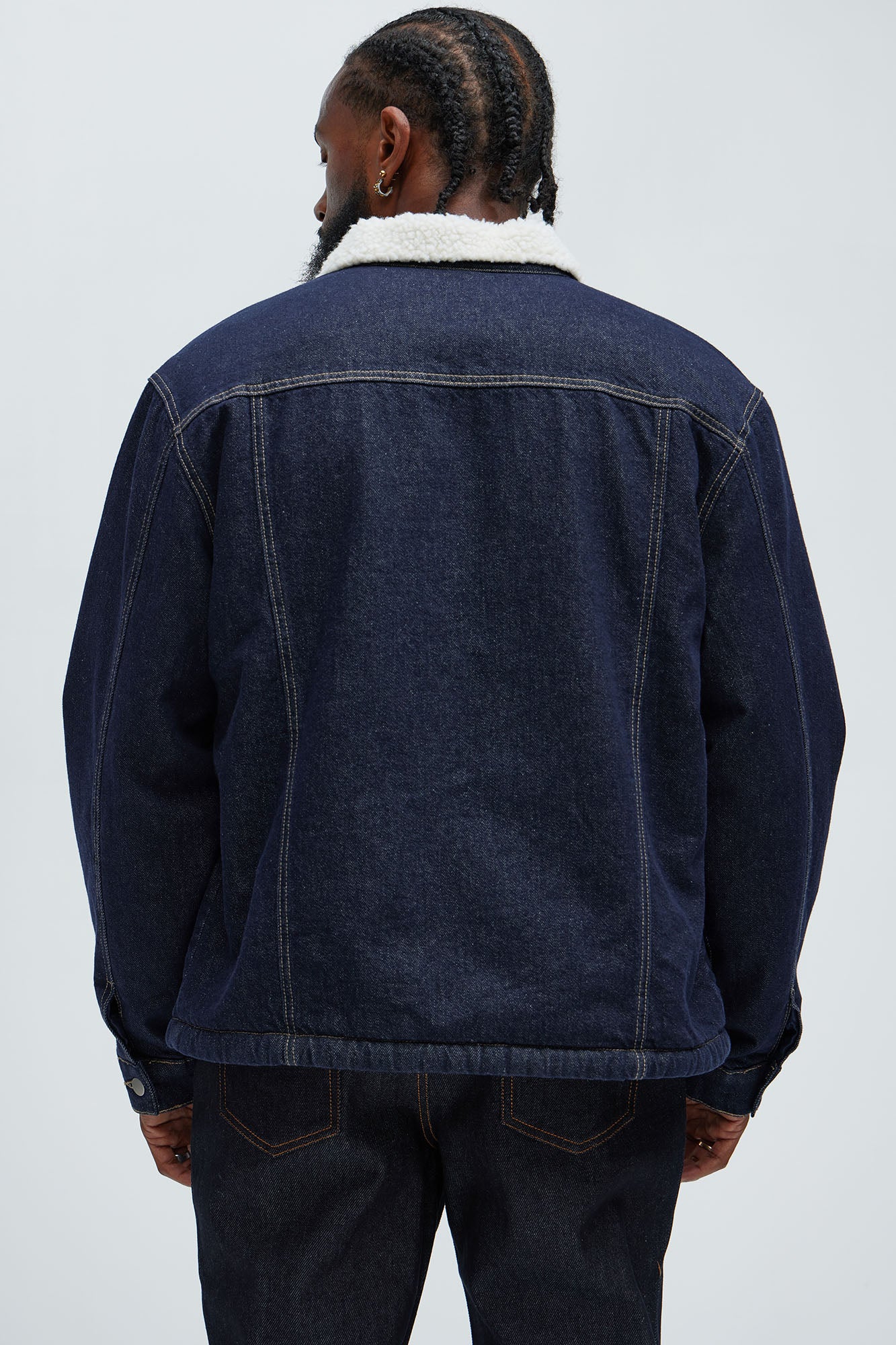 Paulie Contrast Trucker Jacket - Indigo - Image 4