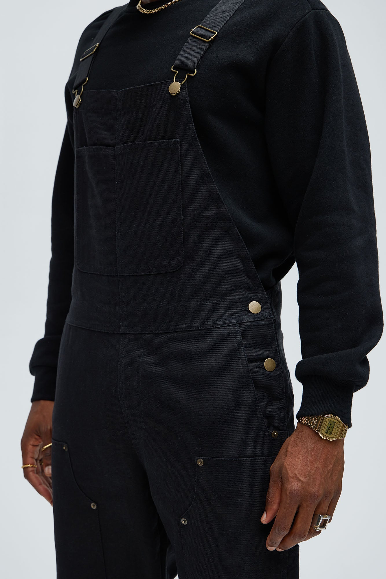 Alexander Utility Canvas Overalls - Black - Image 7