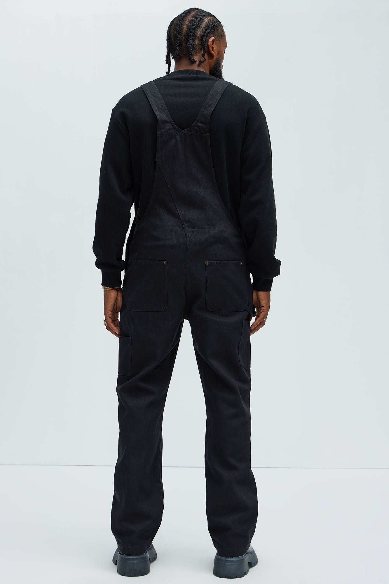 Alexander Utility Canvas Overalls - Black - Image 8