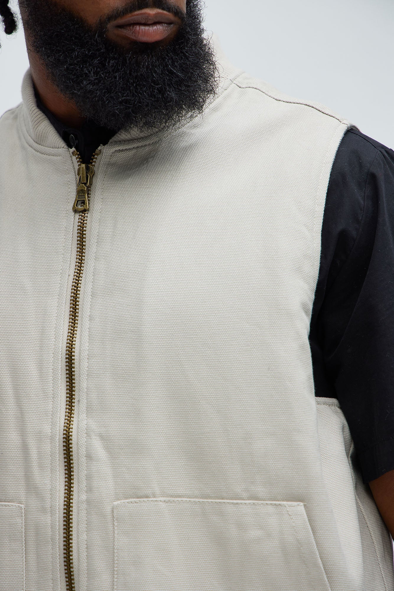 Alexander Utility Canvas Vest - Off White - Image 8