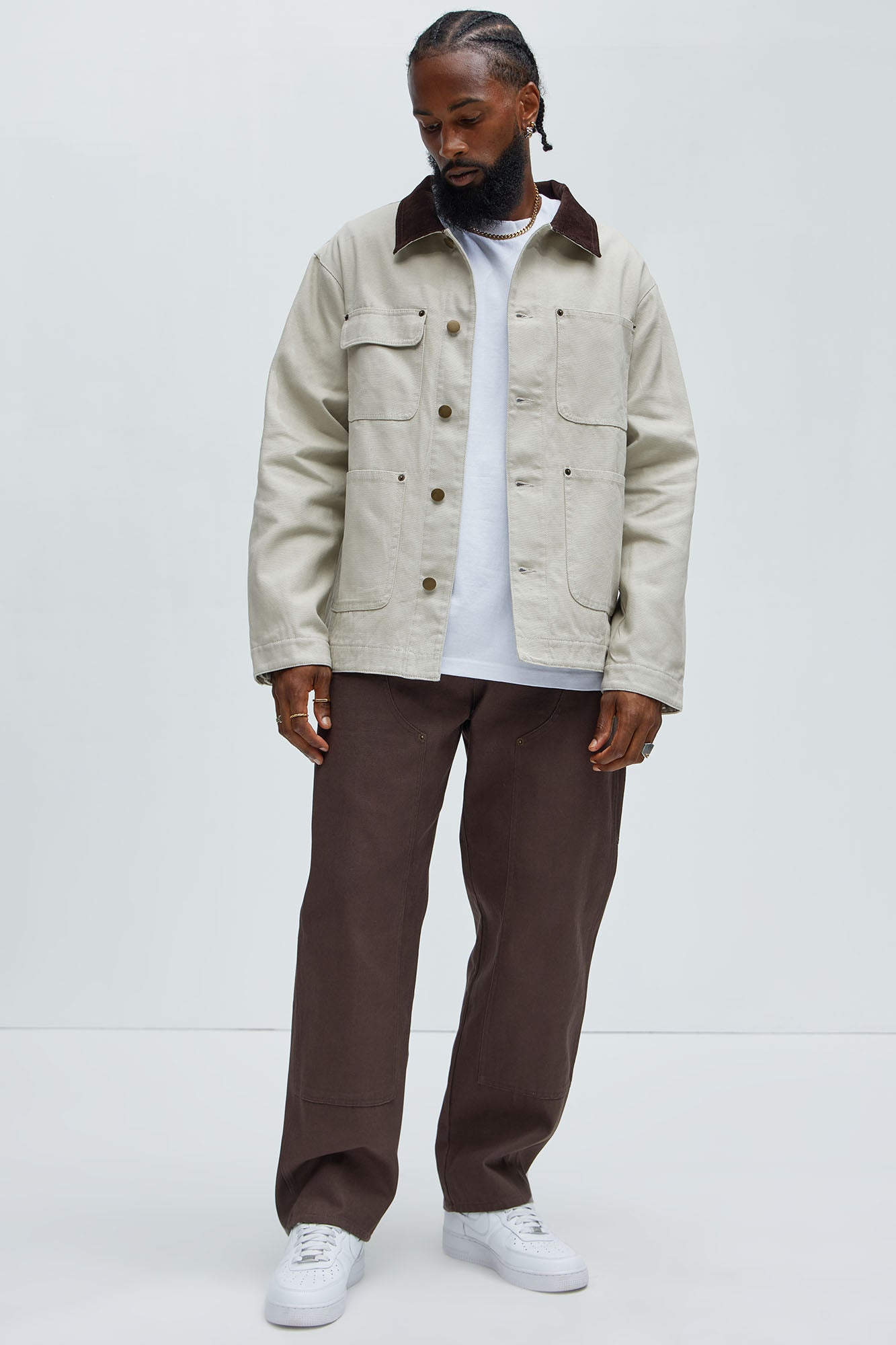 Alexander Utility Canvas Chore Jacket - Off White - Image 7