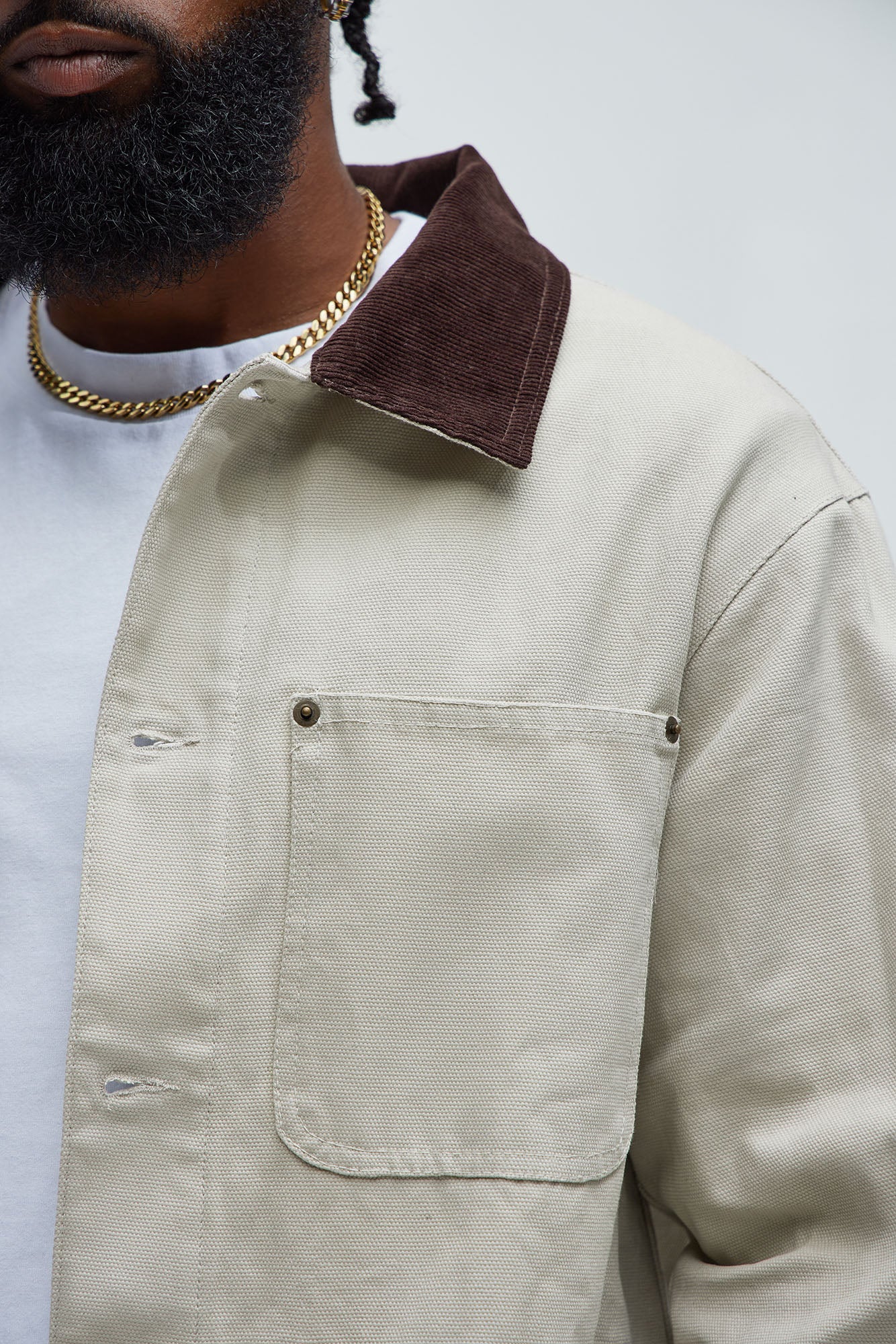 Alexander Utility Canvas Chore Jacket - Off White - Image 8