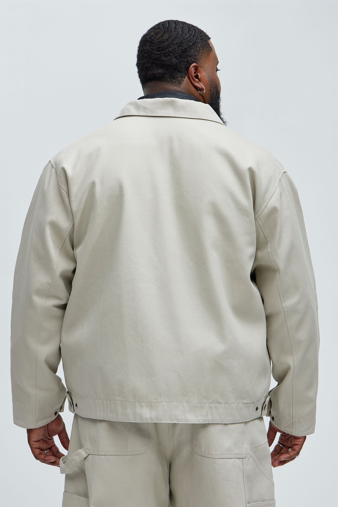 Alexander Utility Canvas Zip Work Jacket - Off White - Image 13