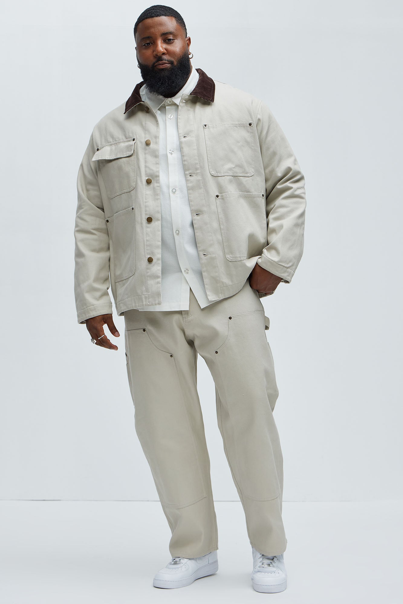 Alexander Utility Canvas Chore Jacket - Off White - Image 12