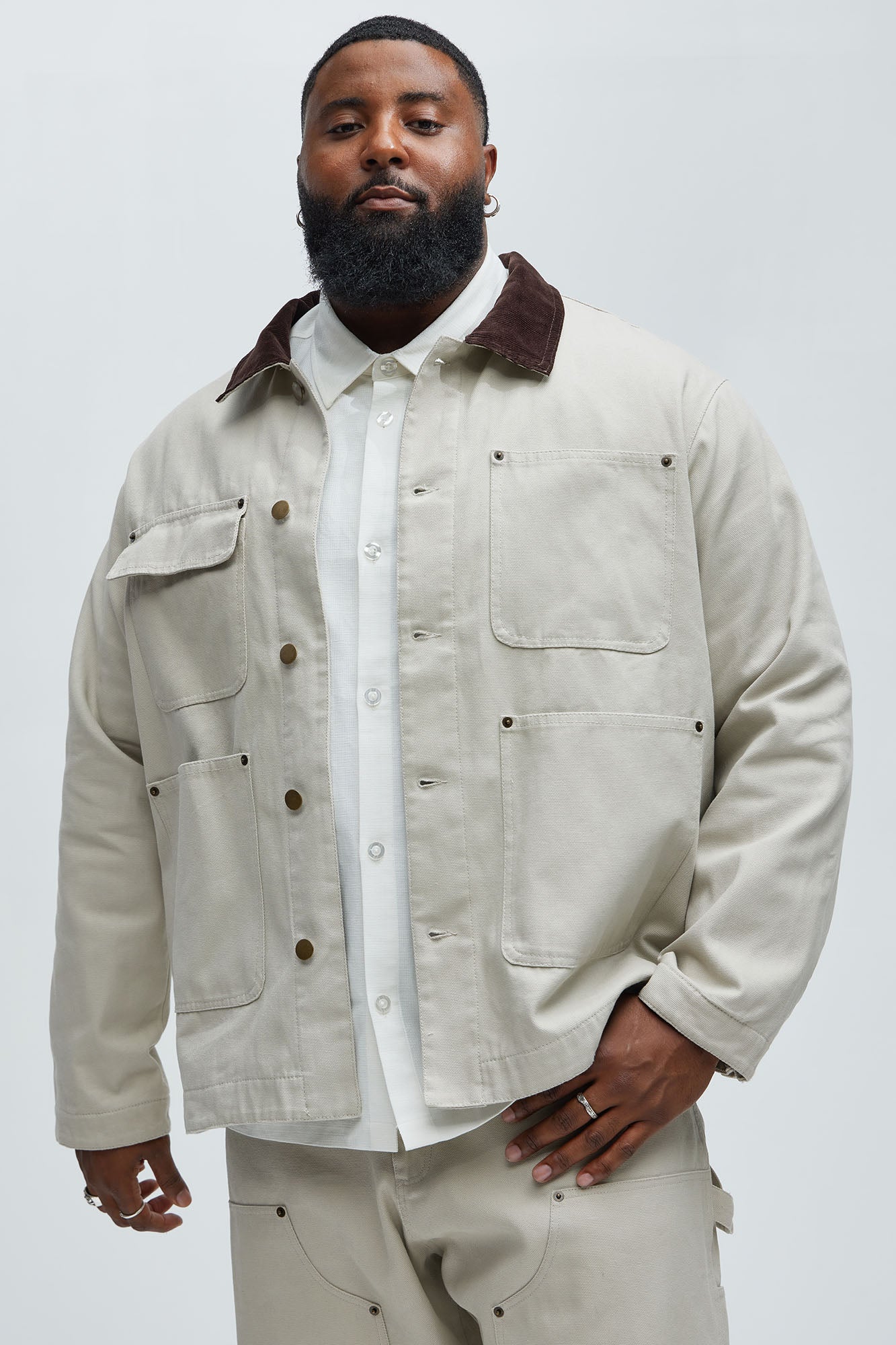 Alexander Utility Canvas Chore Jacket - Off White - Image 11