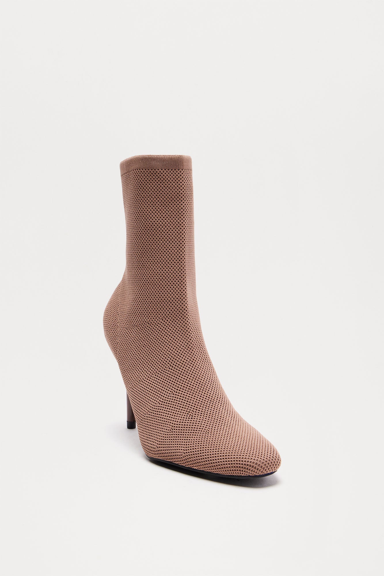 Marnie Knit Booties - Brown - Image 3