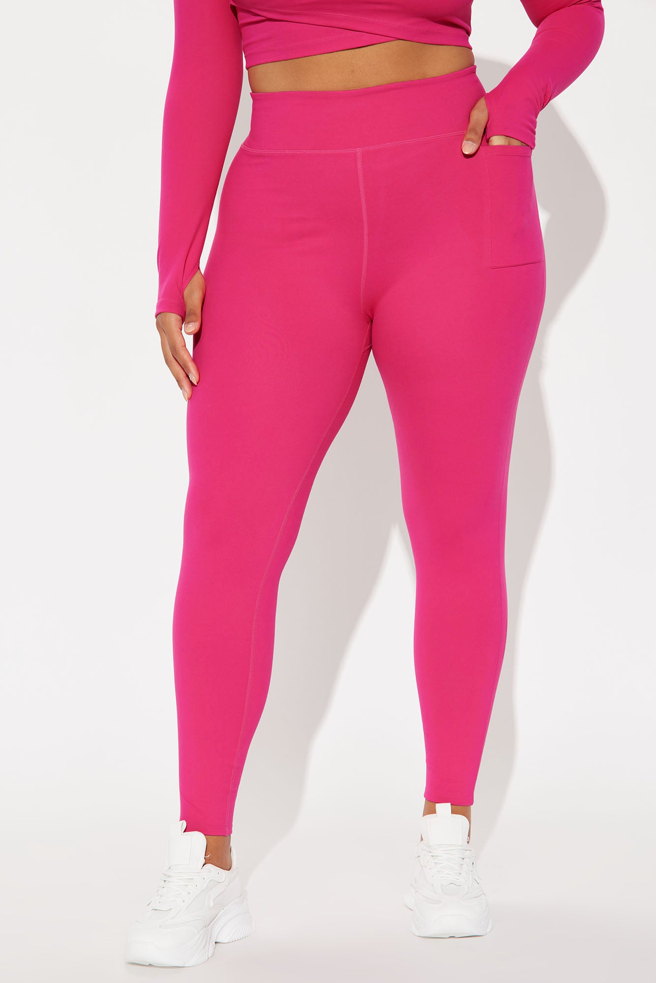 Deep Bend Super Soft Active Legging - Fuchsia - Image 6