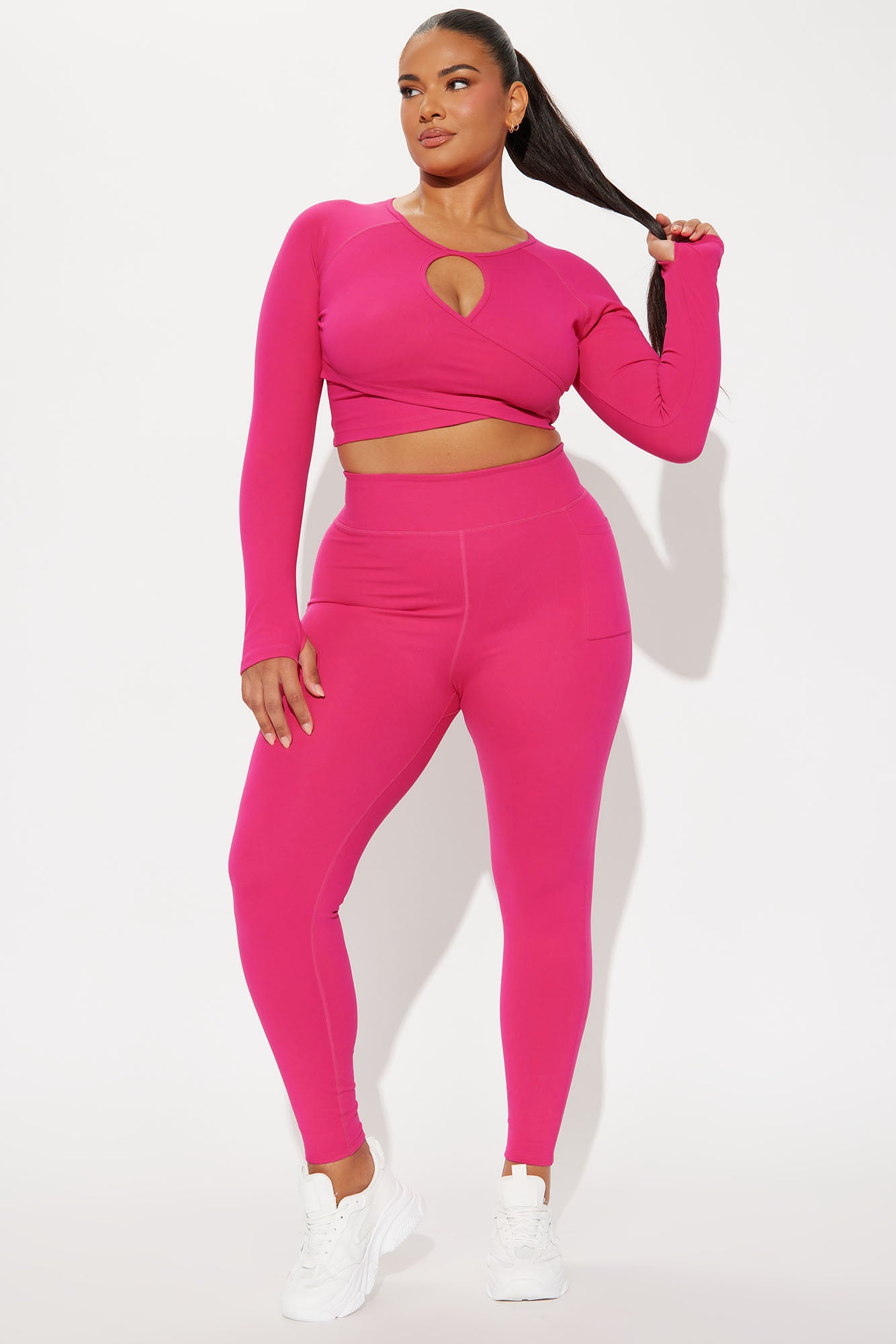Deep Bend Super Soft Active Legging - Fuchsia - Image 5