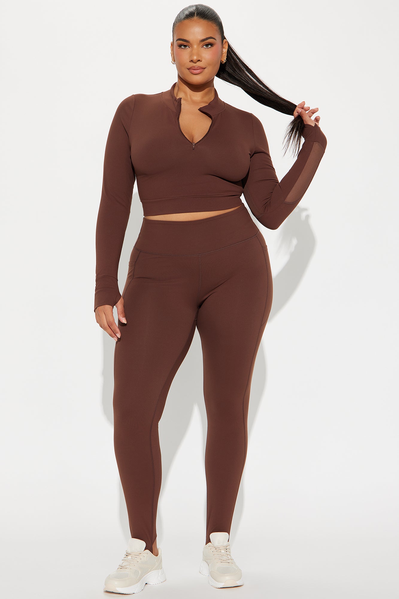 Cara Super Soft Active Stirrup Legging - Chocolate - Image 6
