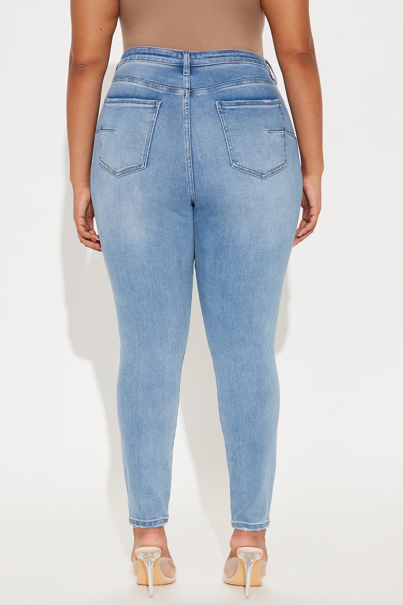 Just Right Sculpting Stretch Skinny Jeans - Medium Wash - Image 6