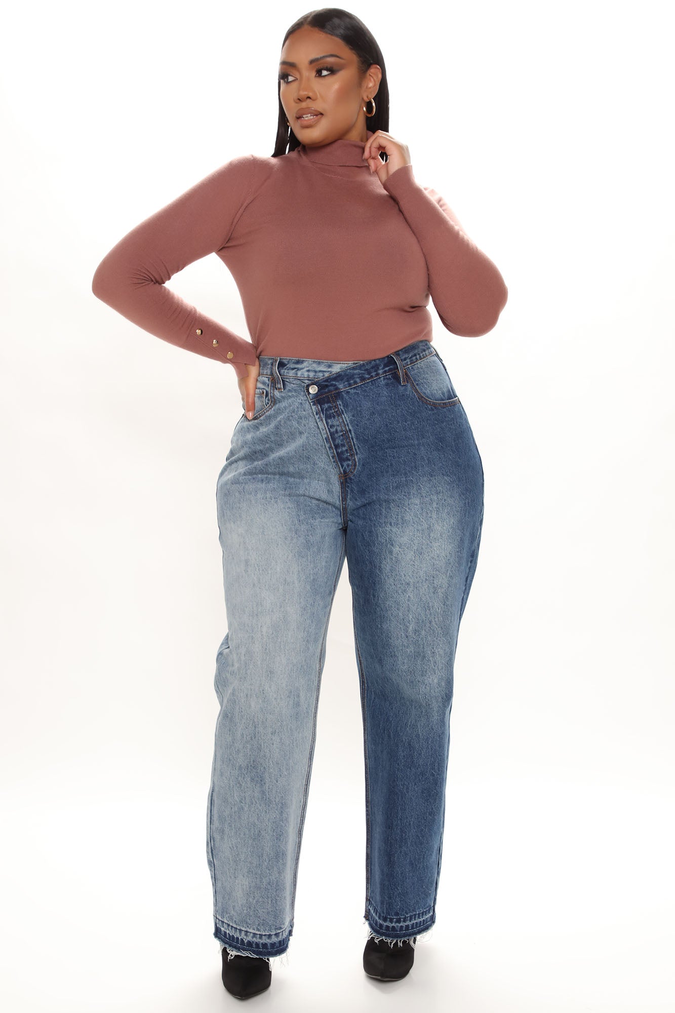 Meet Me Somewhere Turtle Neck Sweater - Mauve - Image 8