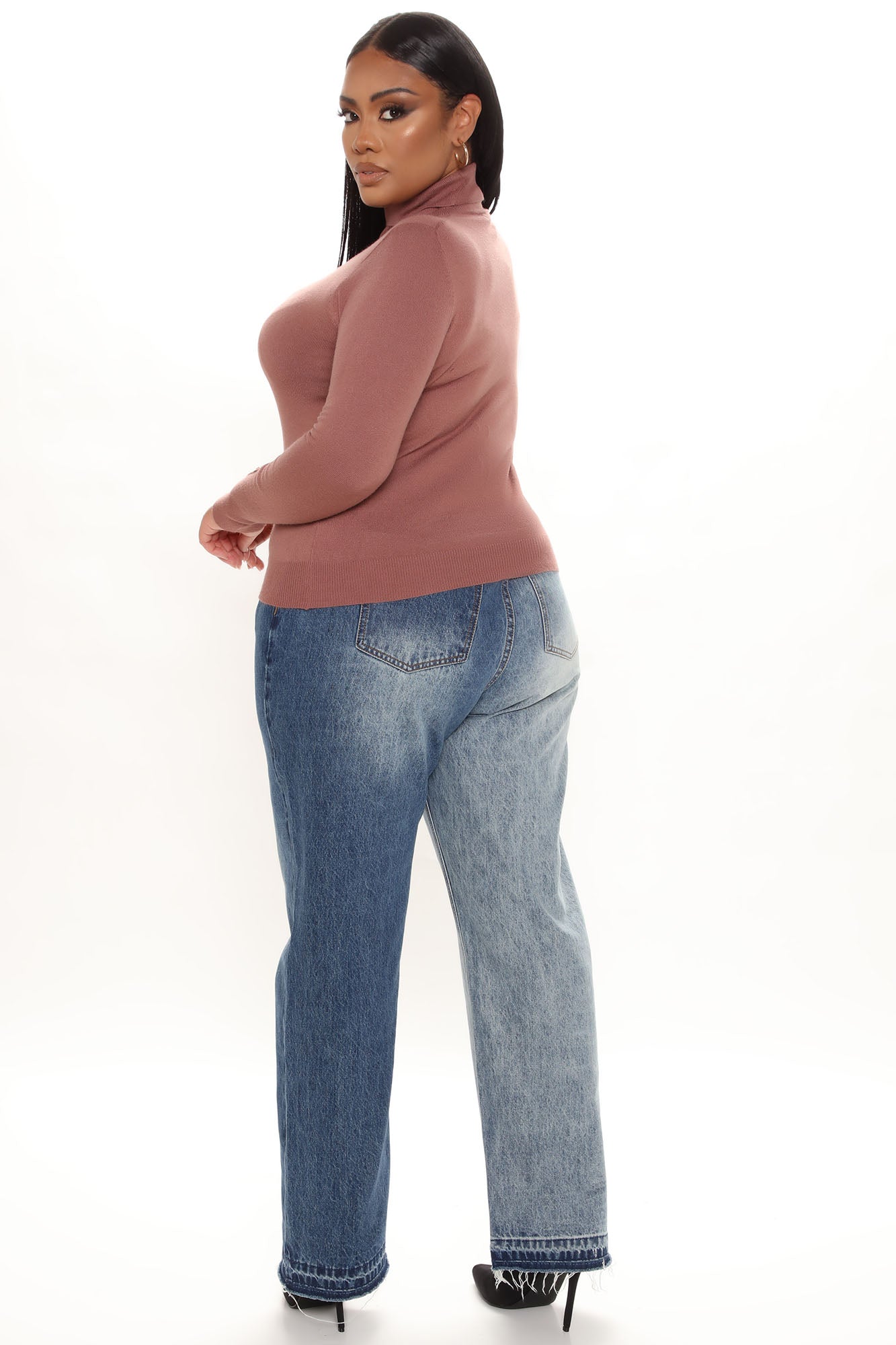 Meet Me Somewhere Turtle Neck Sweater - Mauve - Image 10