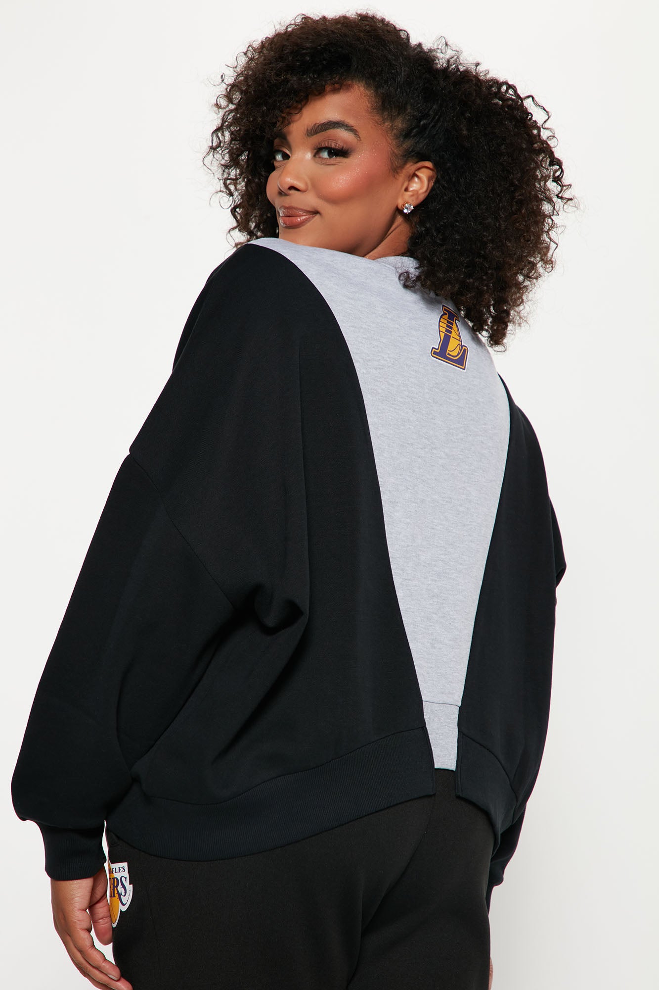Lakers Splice Sweatshirt - Black/Grey - Image 10