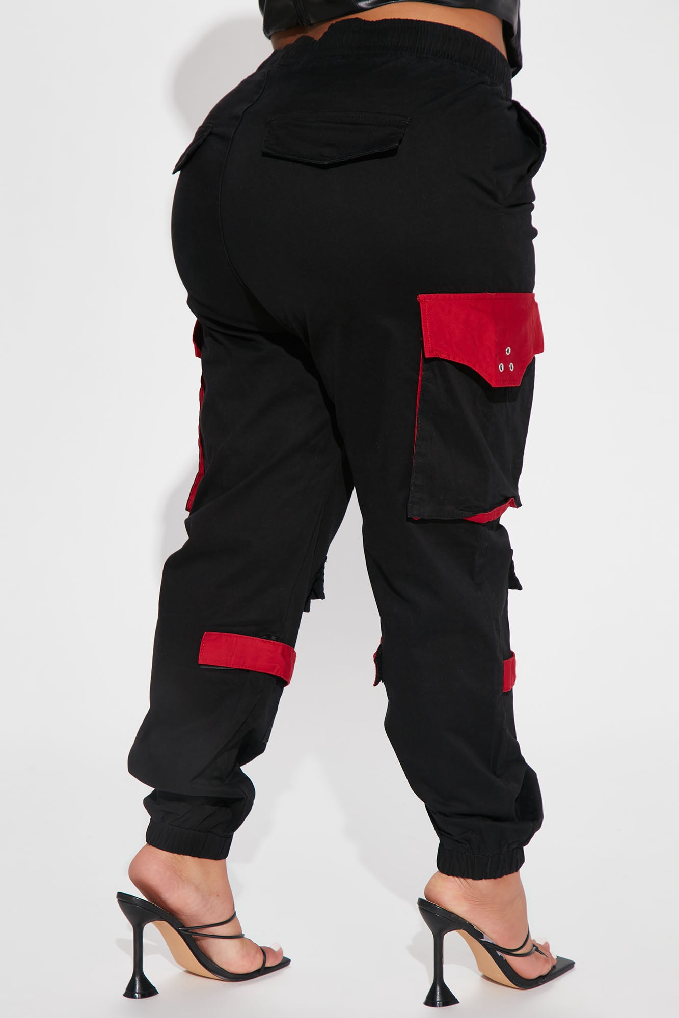 Can't Get With You Cargo Pant - Black/Red - Image 8