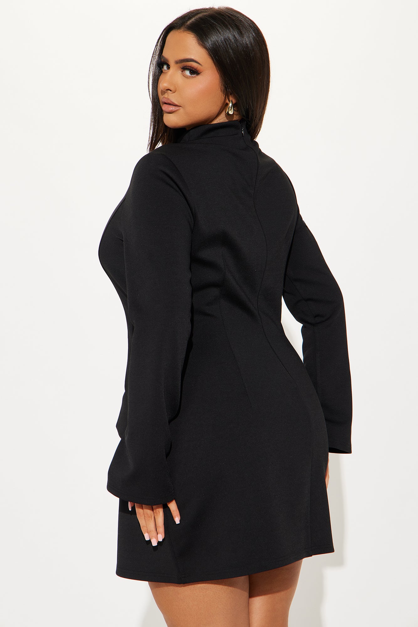 Above Average Ponte Mini Dress - Black - Image 8