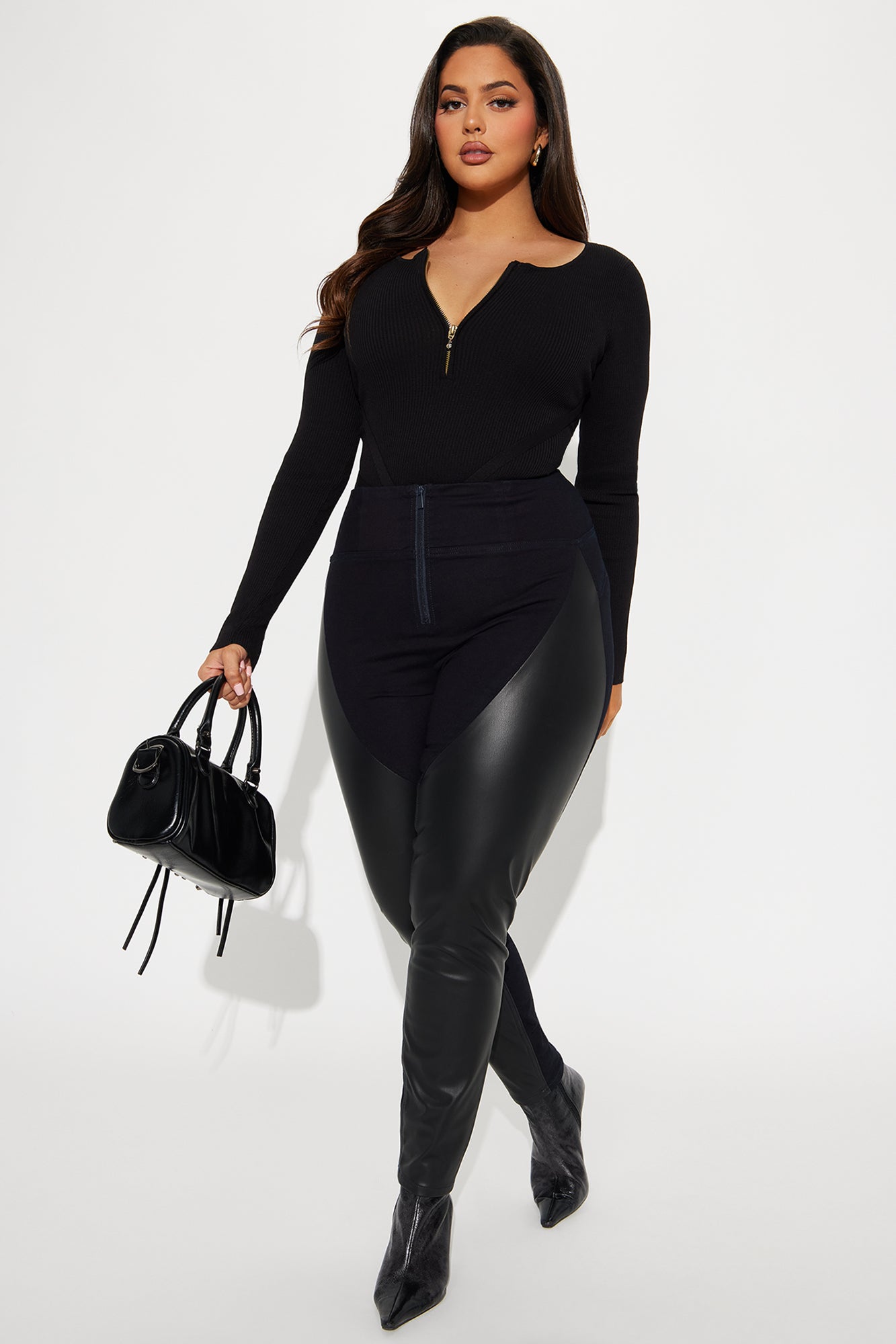 Tory Sweater Bodysuit - Black - Image 7