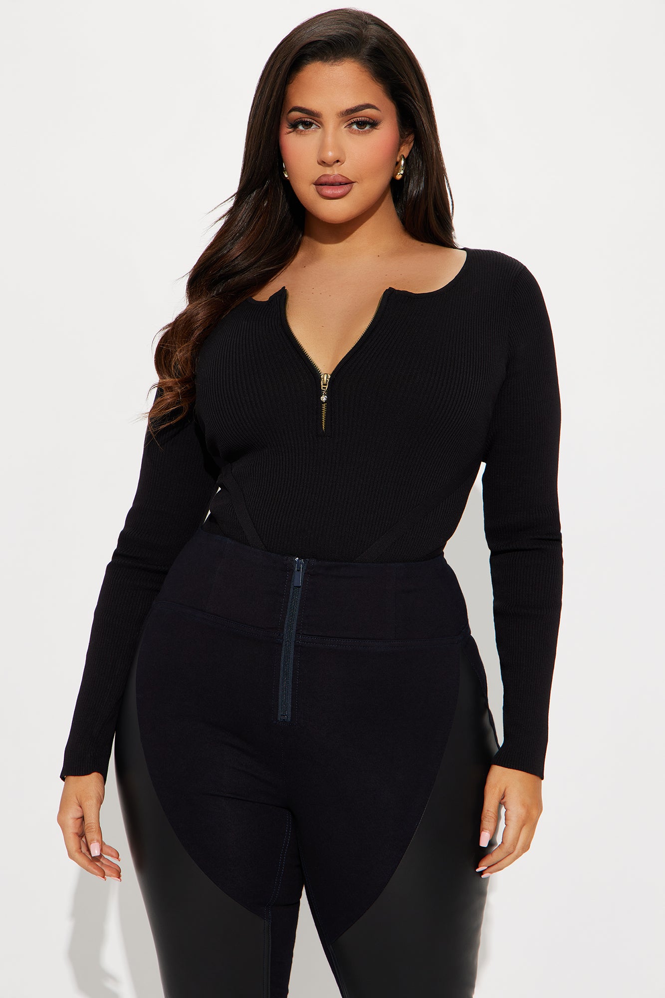 Tory Sweater Bodysuit - Black - Image 8