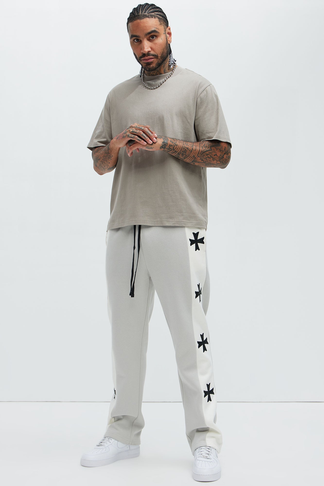Desmond Straight Sweatpants - Grey/combo - Image 3