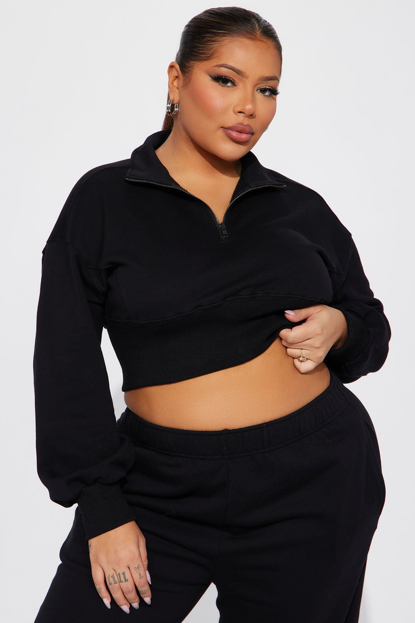 Its Always Casual Pant Set - Black - Image 5