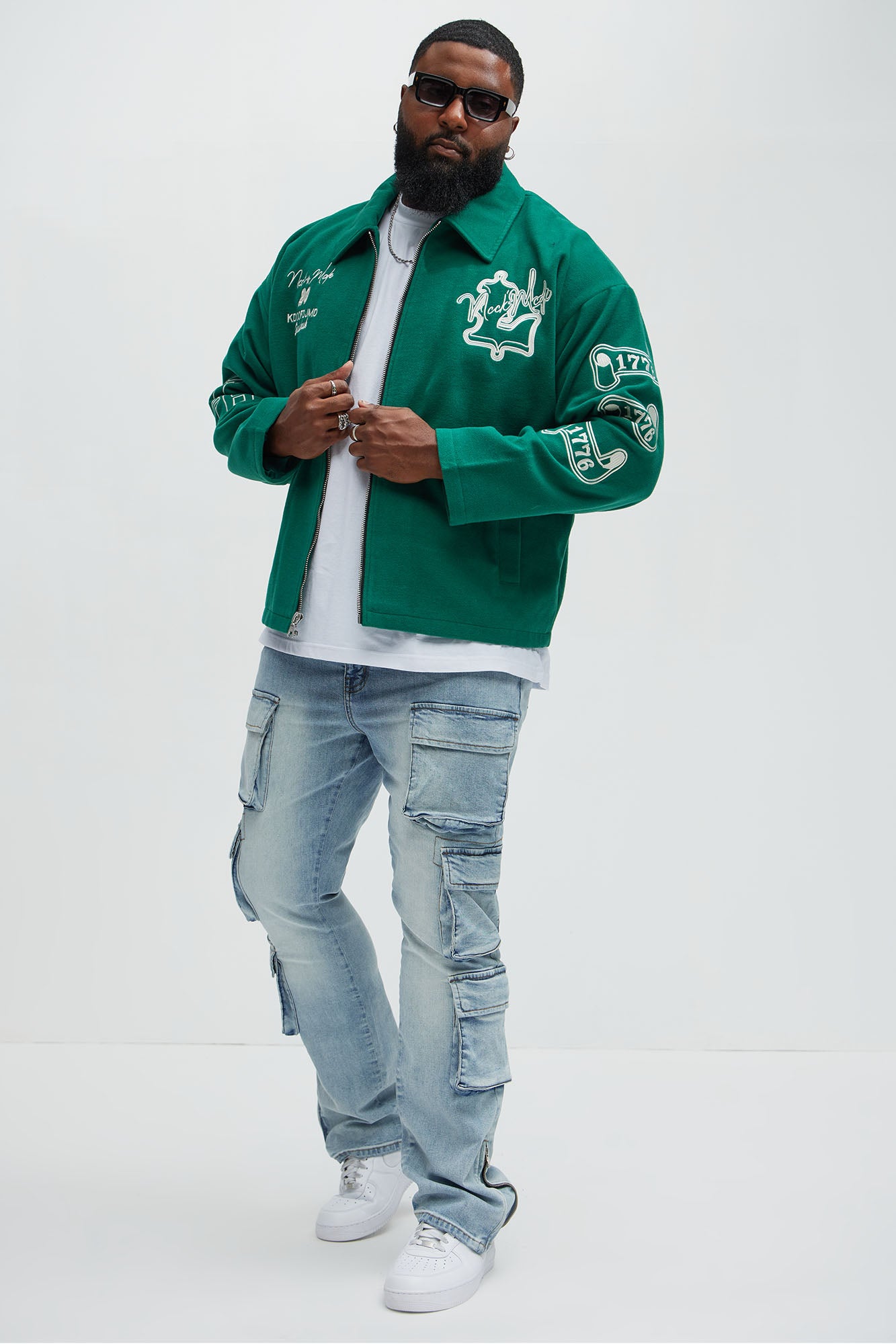Independence Varsity Jacket - Kelly Green - Image 7