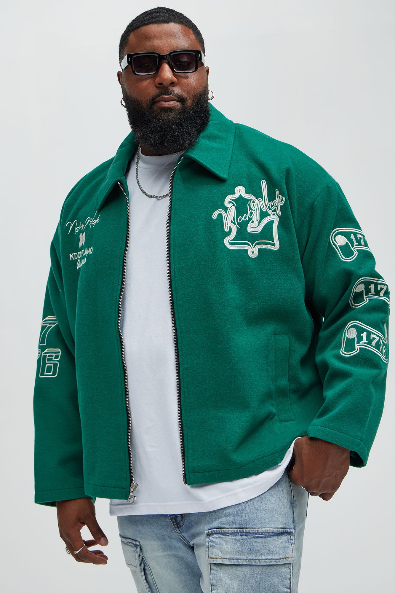 Independence Varsity Jacket - Kelly Green - Image 6