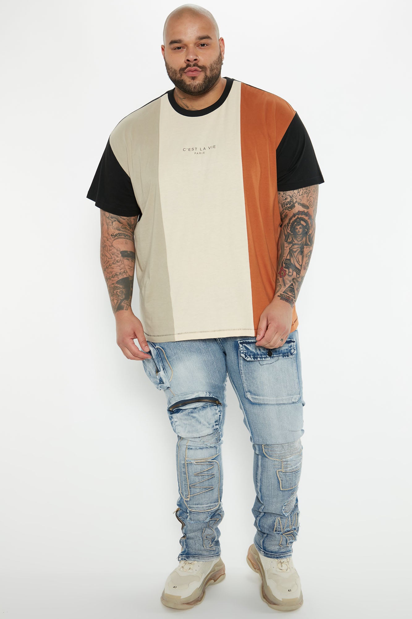 C'est La Vie Short Sleeve Tee - Multi Color - Image 5