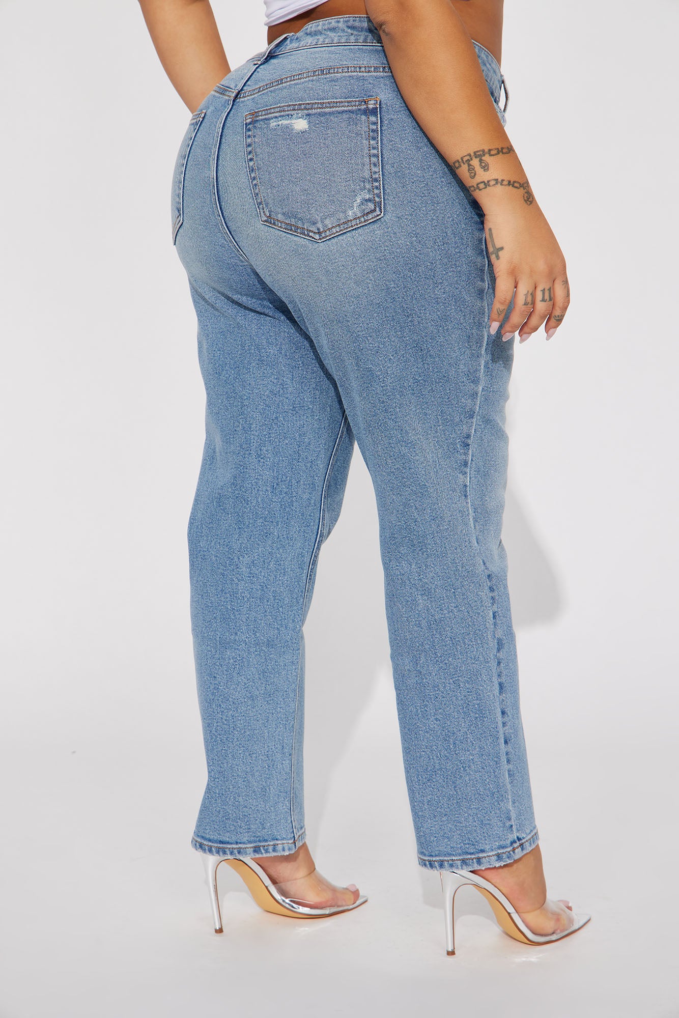 Mama Said 90s High Rise Mom Jeans - Medium Wash - Image 6