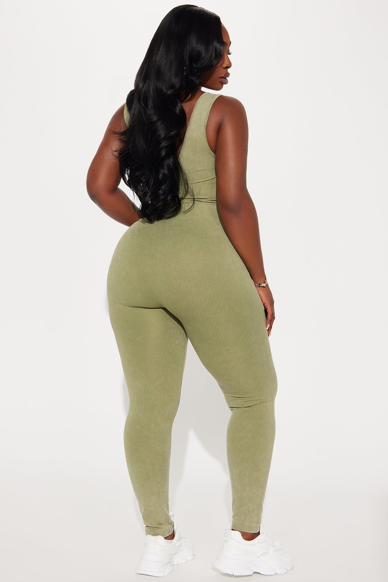 Ausha Washed Seamless Jumpsuit - Olive - Image 7