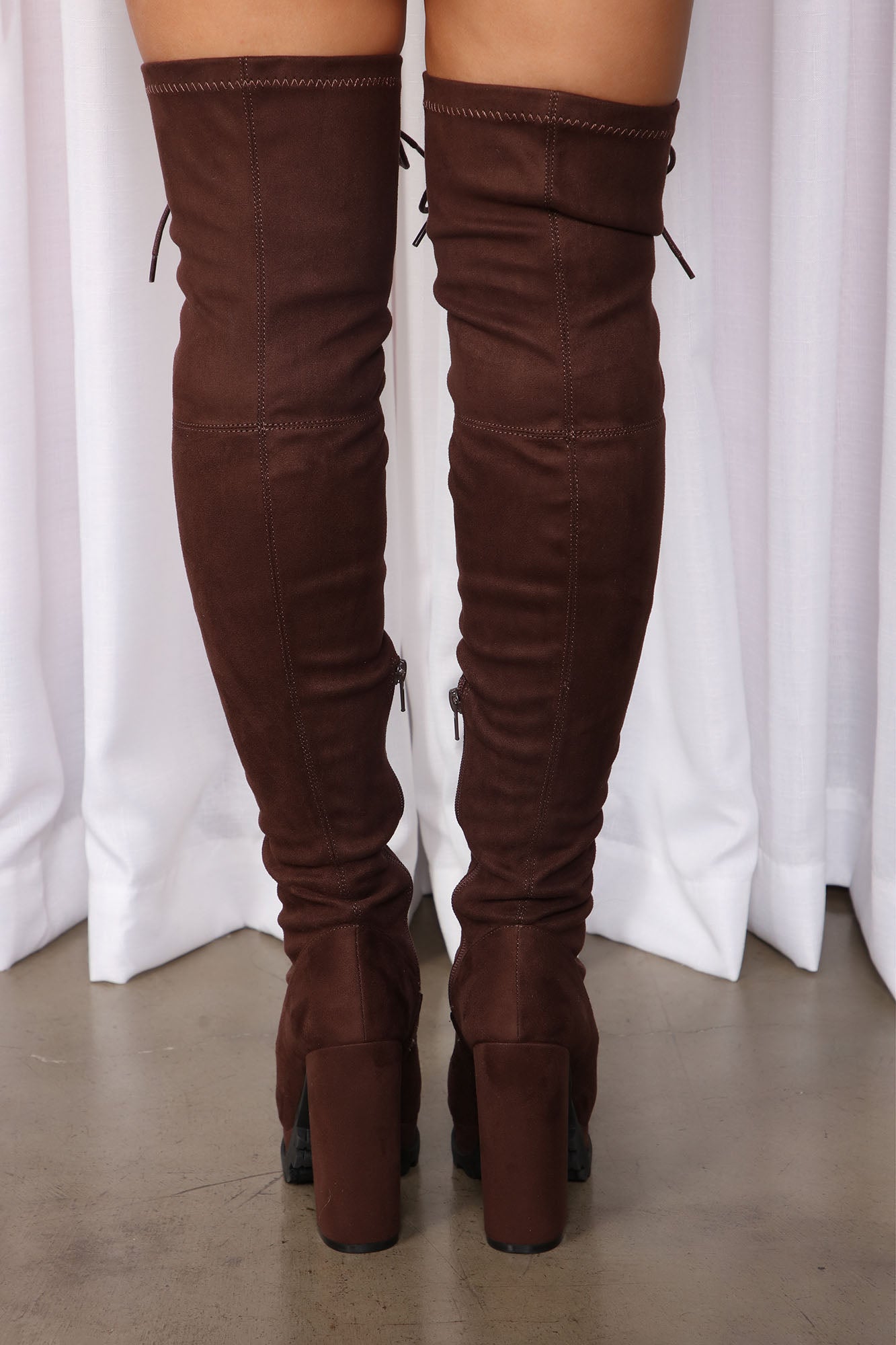 Ready Set Go Heeled Boots - Chocolate - Image 4