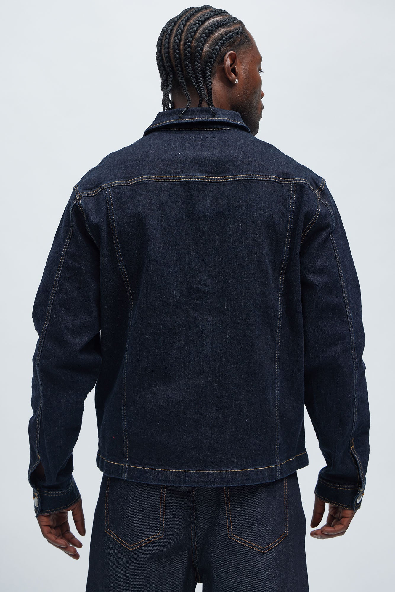 Carl Button Up Jacket - Indigo - Image 4