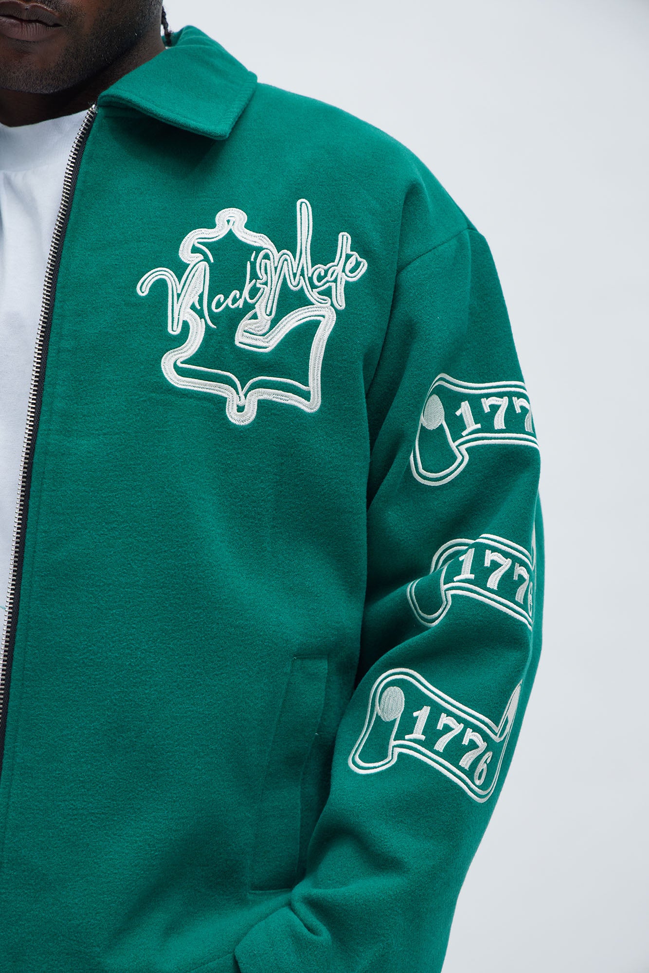Independence Varsity Jacket - Kelly Green - Image 3