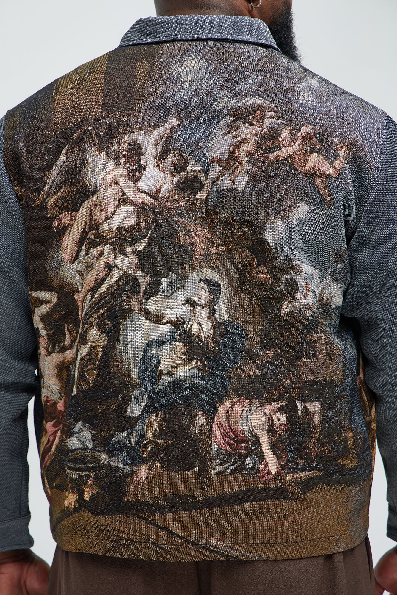 Cassiel Tapestry Cropped Button Up Shirt - Multi Color - Image 12
