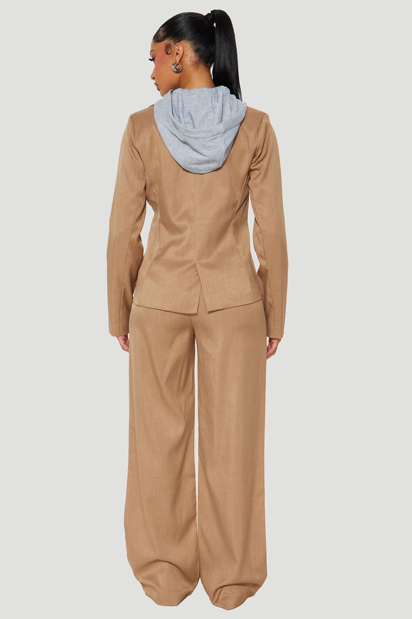 LA Vibe Blazer Pant Set - Camel/combo - Image 4