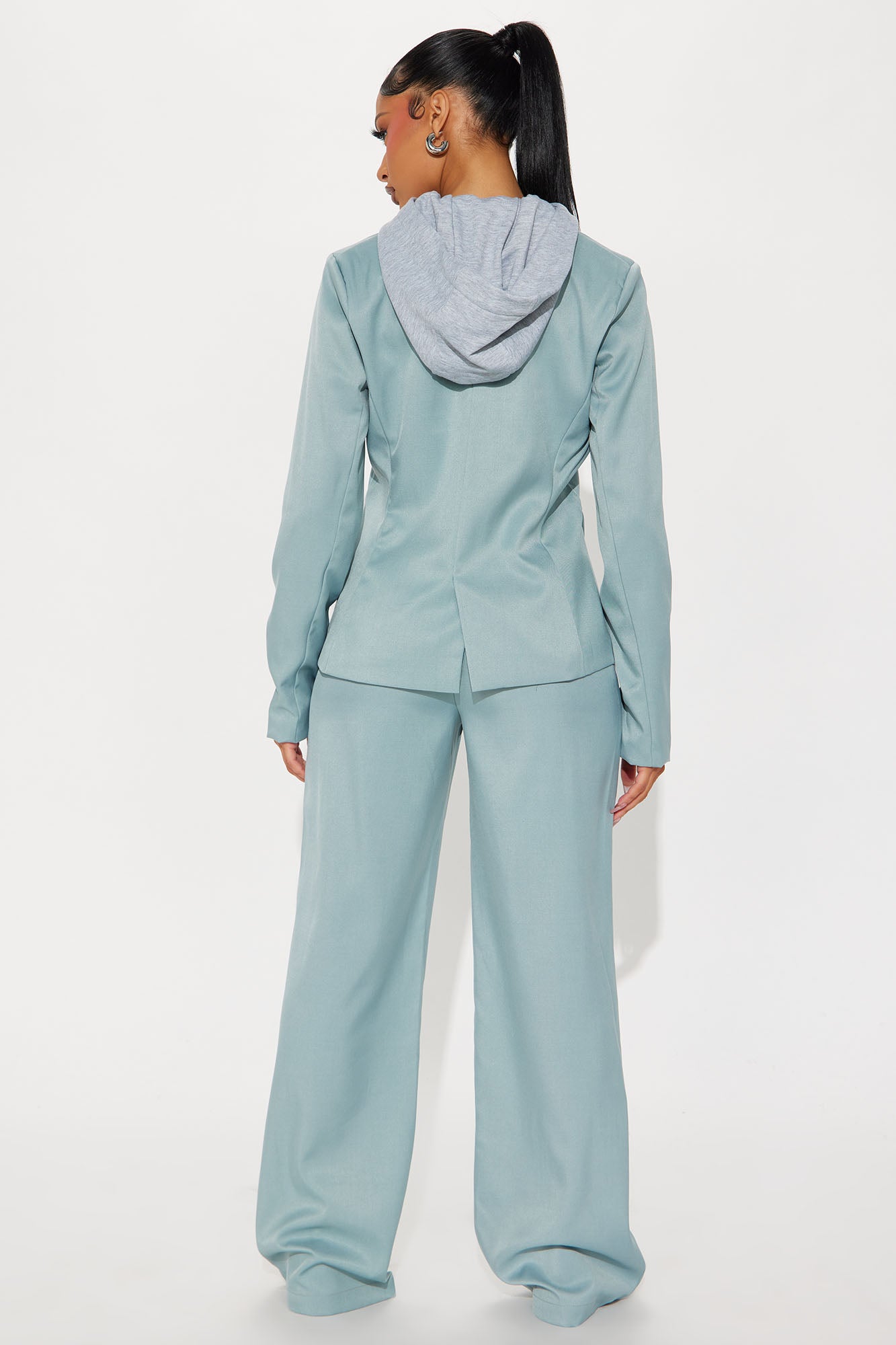 LA Vibe Blazer Pant Set - Sage/combo - Image 4