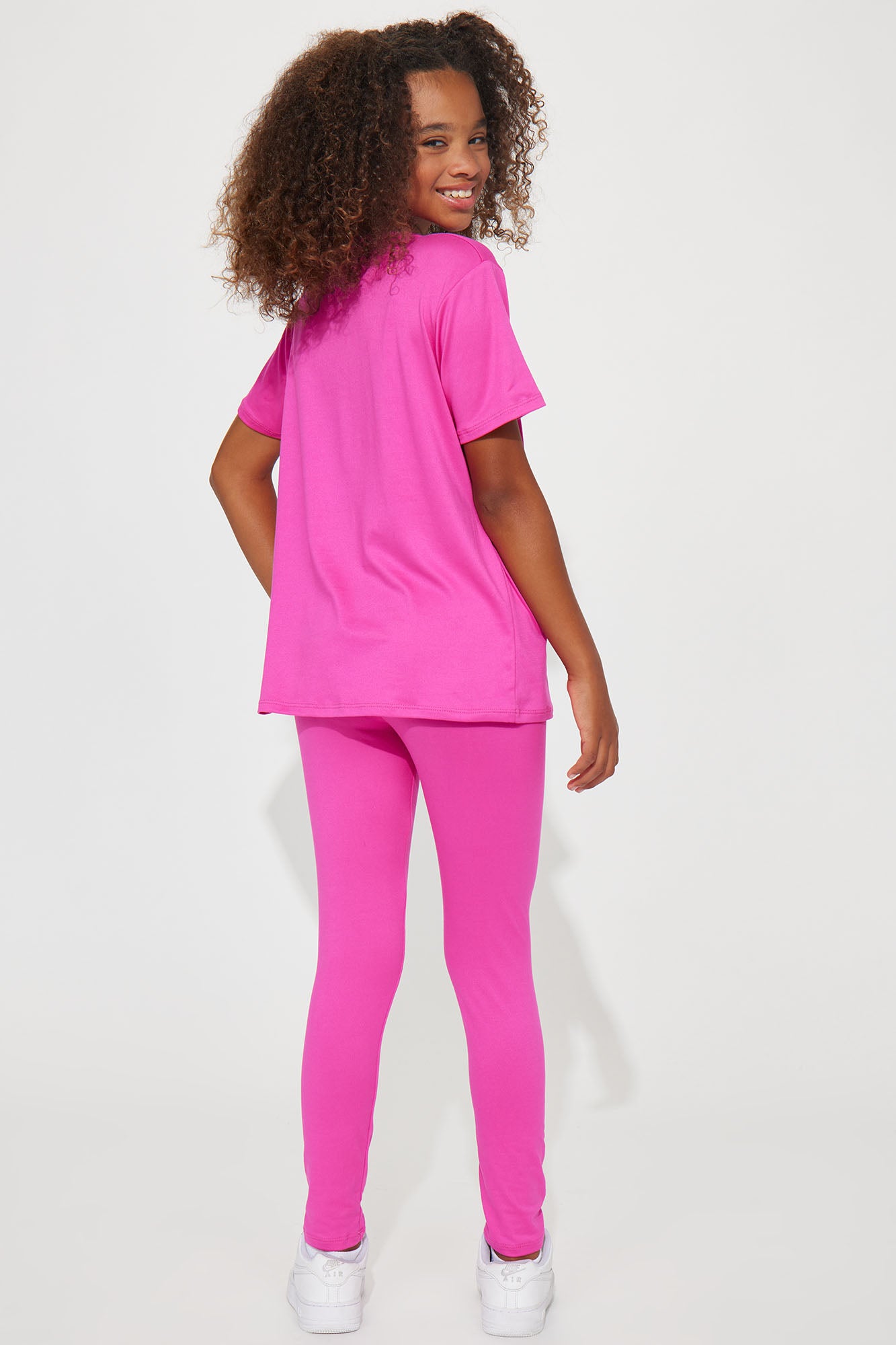 Mini Weekend Vibes II Legging Set - Fuchsia - Image 3