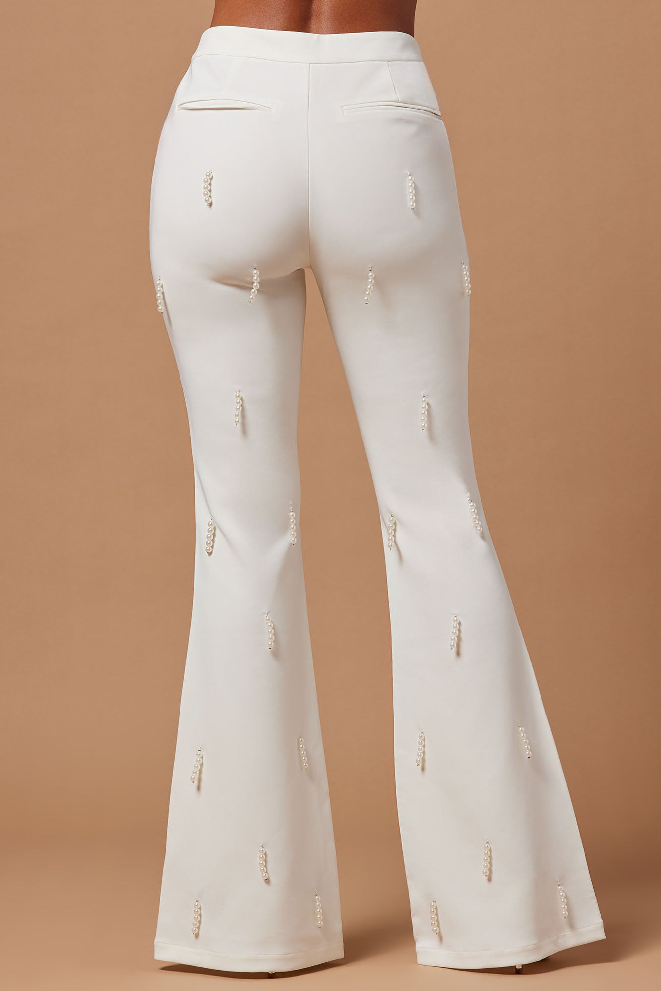 Bella Embellished Pant - Ivory - Image 4
