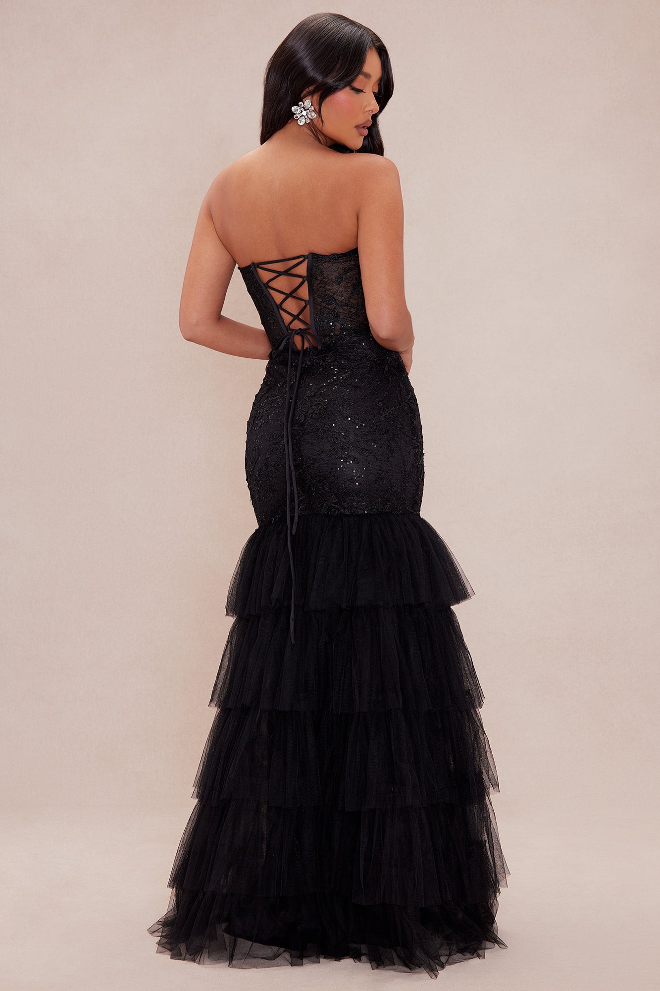 Annabelle Lace Gown - Black - Image 4