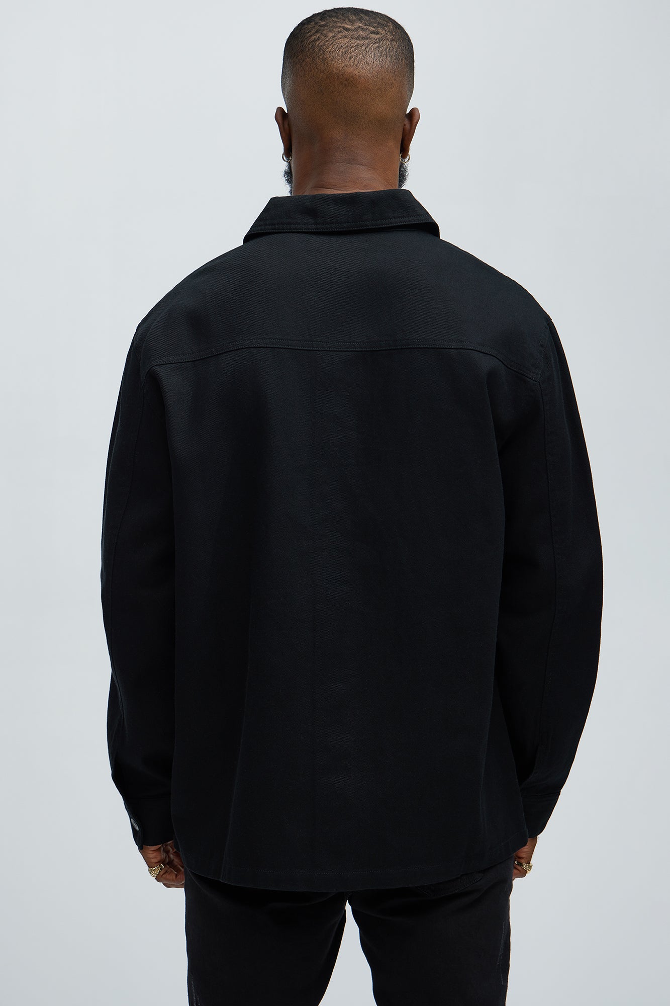 Yorktown Twill Button Up Shirt - Black - Image 4