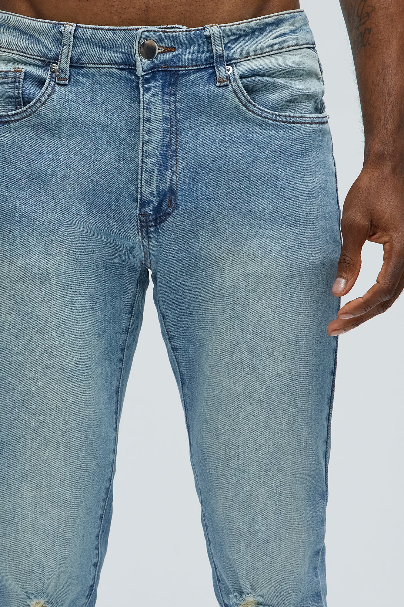 Cornell Distressed Skinny Jeans - Vintage Wash - Image 4