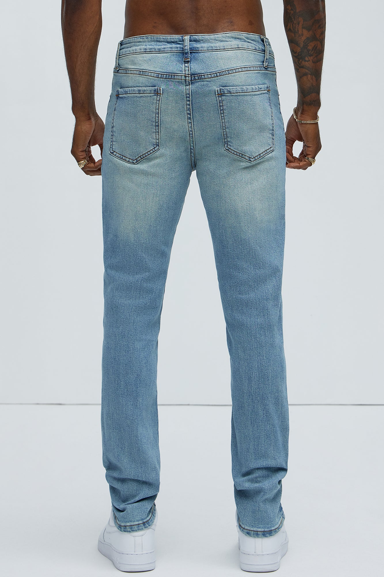 Cornell Distressed Skinny Jeans - Vintage Wash - Image 5