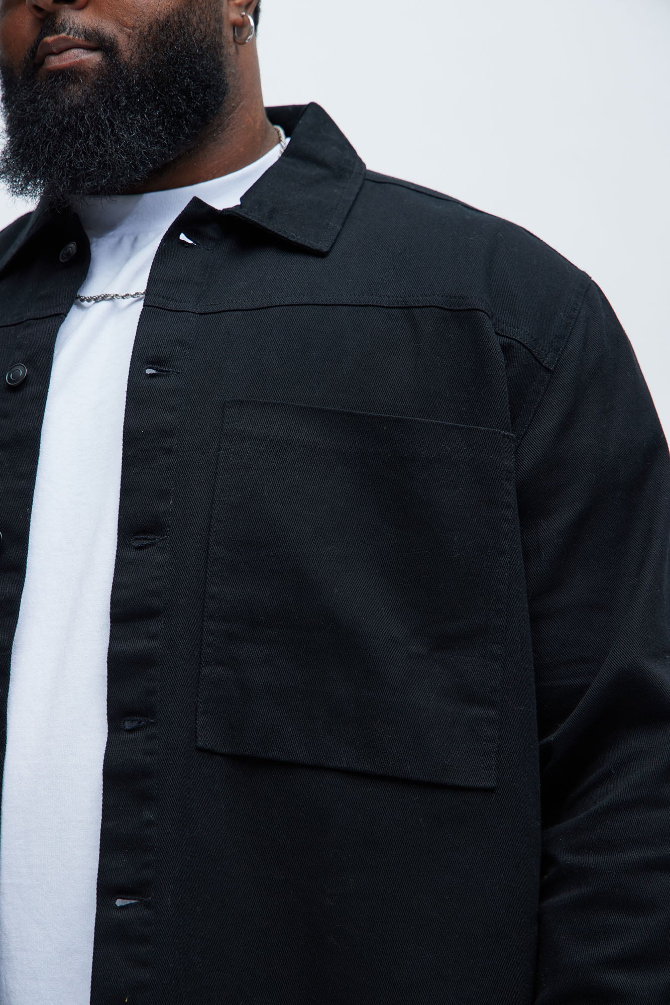 Yorktown Twill Button Up Shirt - Black - Image 7