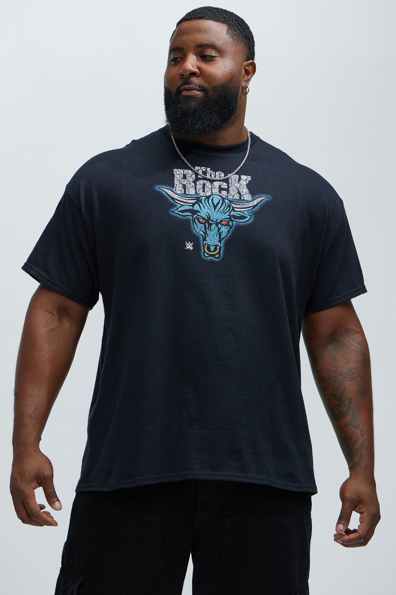 WWE U Smell What The Rock Is Cookin Short Sleeve Tee - Black - Image 6