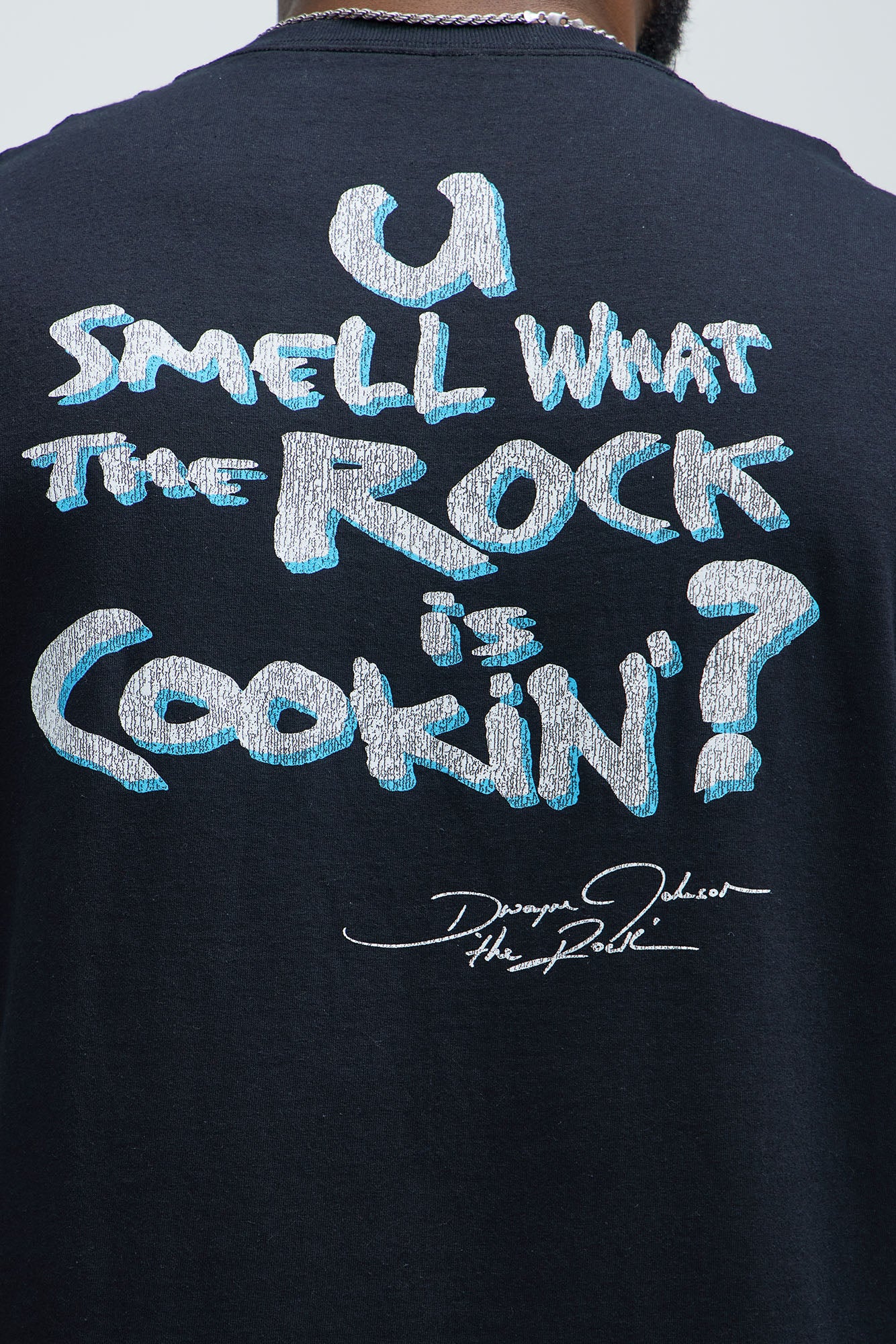 WWE U Smell What The Rock Is Cookin Short Sleeve Tee - Black - Image 8