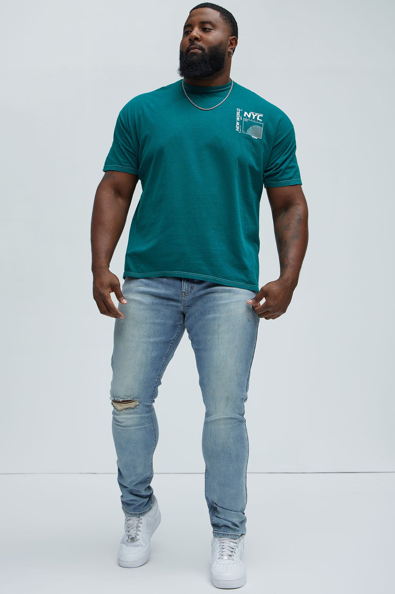 Jett Stacked Skinny Jeans - Light Blue Wash - Image 6